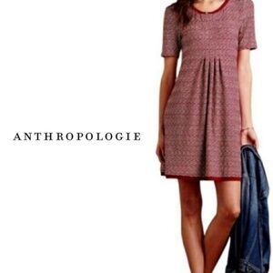 Anthropologie Maeve Dora Red White Shift Dress - Size Small